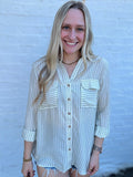 The Striped Button Down Top