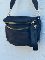 Nylon Double Zip Crossbody