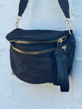 Nylon Double Zip Crossbody