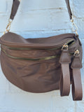 Nylon Double Zip Crossbody