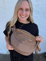 Nylon Double Zip Crossbody