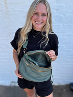 Nylon Double Zip Crossbody