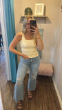 Flying Monkey Distressed Wide Jeans
