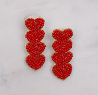 Hearts Beaded Earrings