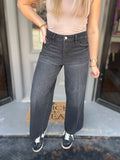 Cello Washed Black Wide Jeans