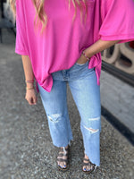 Flying Monkey Distressed Wide Jeans