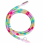 Clear Multi Colorful Beaded Charger