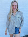 The Striped Button Down Top