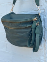 Nylon Double Zip Crossbody