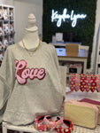 Love Sequin Patch Sweatshirt