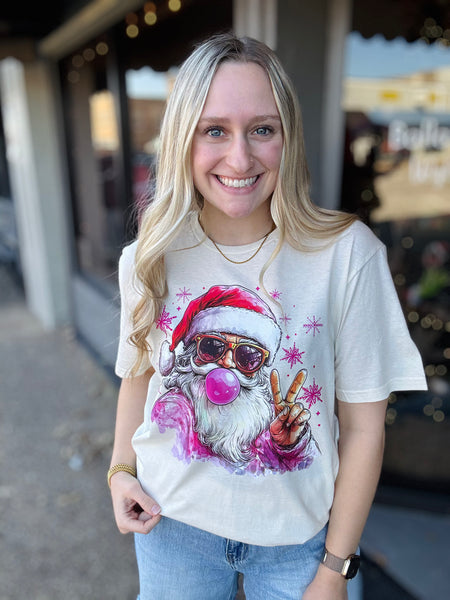 Bubblegum Santa Tee