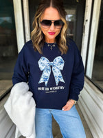 She Is Worthy Sweatshirt